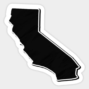 Black California Outline Sticker